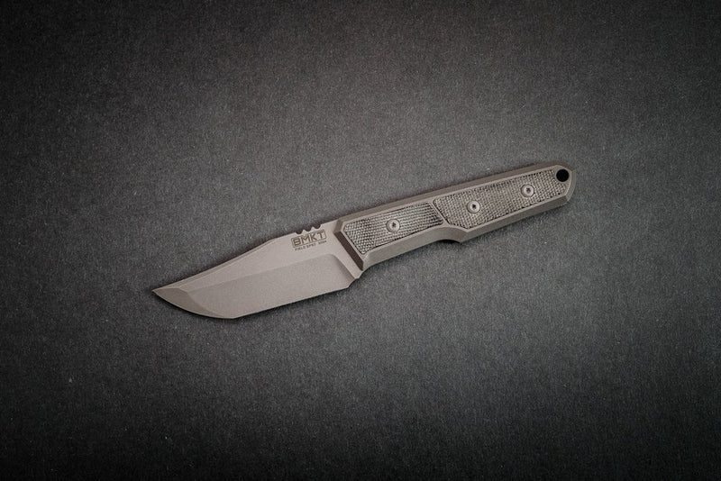 BM Knife & Tool Explorer Fixed Blade Bowie Tanto Black Canvas Micarta (3.1", SW, Magnacut) SQ7676341