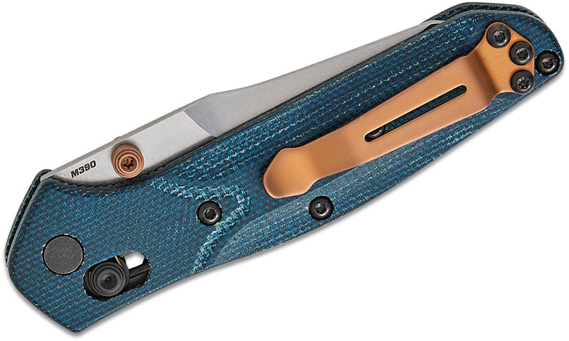 Benchmade Mini Osborne 945-04 AXIS Lock Knife Denim Micarta (2.92", SW, M390) 945-04