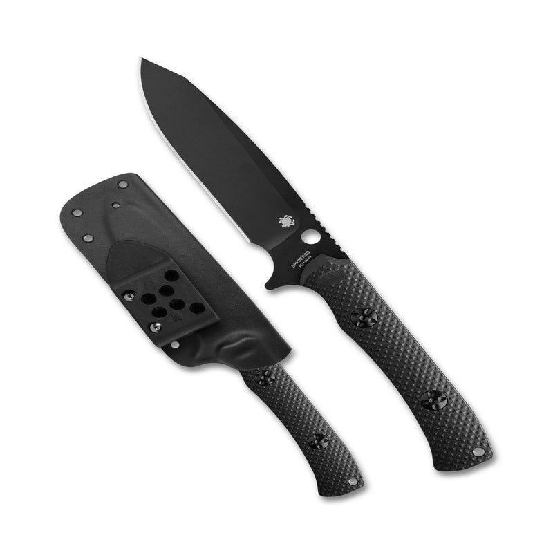 Spyderco Skoli Fixed Blade Knife Black G-10 (4.68", Black, 9Cr18MoV) FB53GPBK