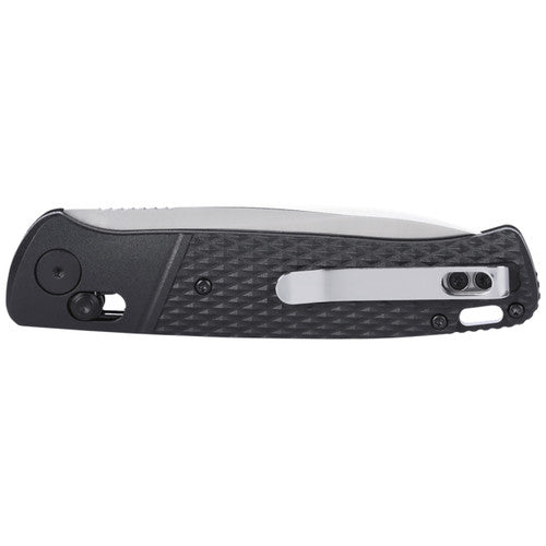 CRKT Counterpart Crossbar Lock Knife Textured Black GRN (3.38", Satin, 12C27) K430KXP