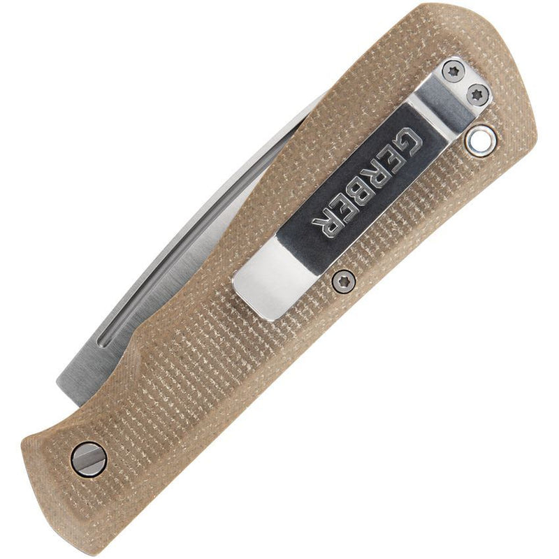 Gerber Mansfield Slip Joint Knife Natural Micarta (3.25, Satin, D2) G1907