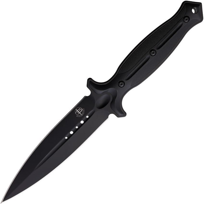 Begg Knives Filoso Fixed Blade Knife Black (6", Black, 1095HC) BG026