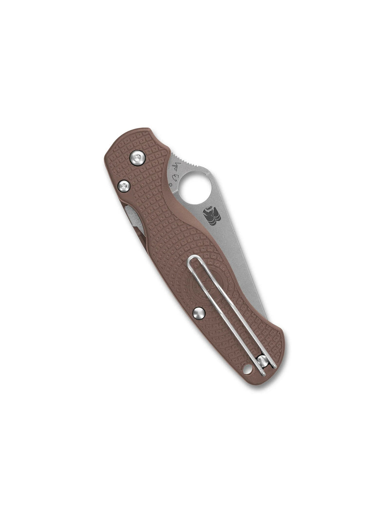 Spyderco Paramilitary 2 SPRINT RUN Lightweight Brown FRN (3.47", Satin, 15V) C81PBN15V2