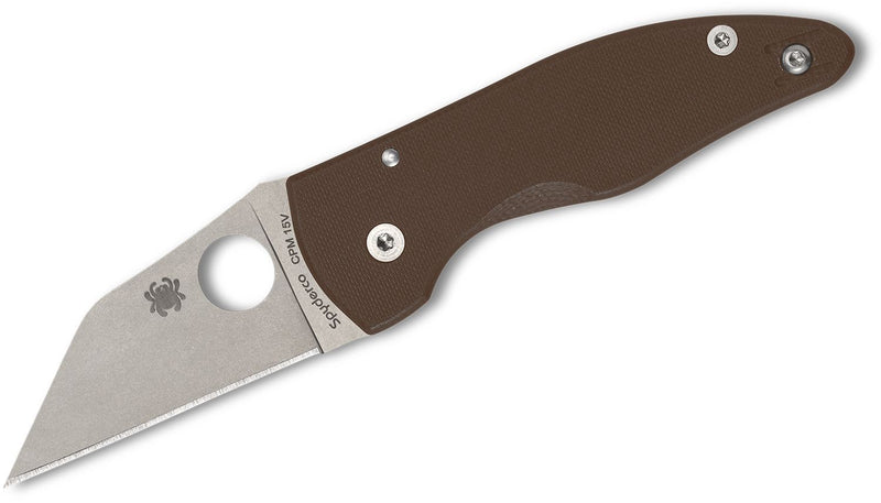Spyderco MicroJimbo SPRINT RUN Compression Lock Knife Brown G-10 (2.45", Satin, 15V) C264GPBN15V