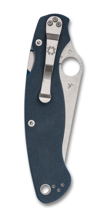 Spyderco Military 2 Compression Lock Knife Cobalt Blue G-10 (4", Satin, SPY27) C36GPCBL2