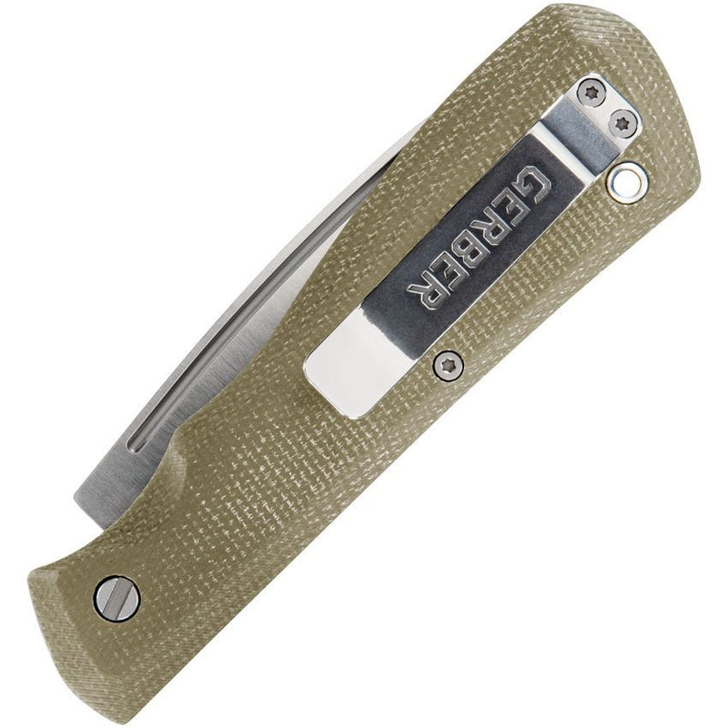 Gerber Mansfield Slip Joint Knife Olive Micarta (3.25", Satin, D2) G1909