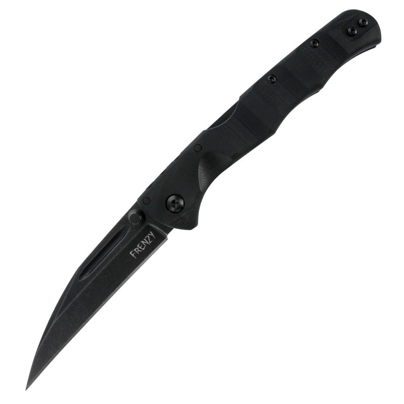 Cold Steel Frenzy II Tri-Ad Lock Knife Black G-10 (3.5", Black, 3V) CS-FL-35FRN-BKBK