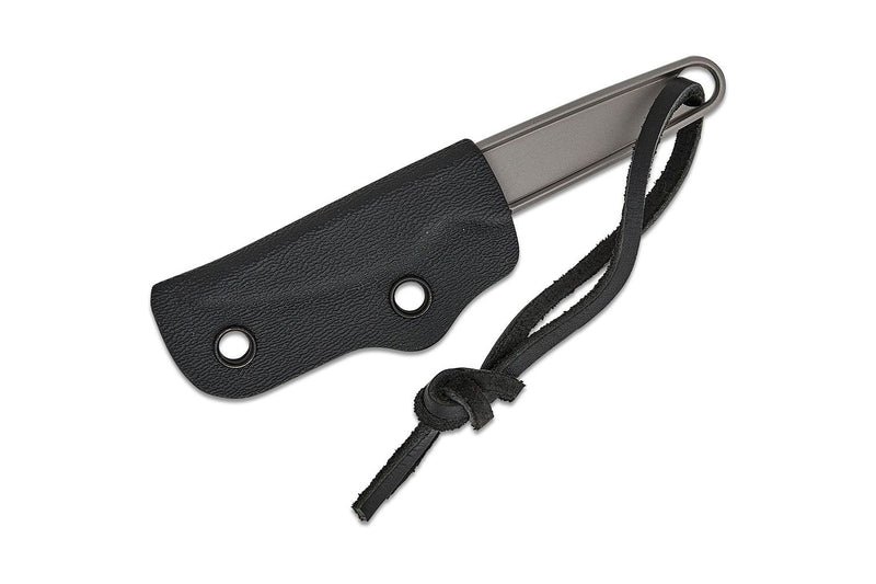 CRKT HangTi Fixed Blade Knife Bead Blast Titanium (1.7", BB, Titanium) 7066