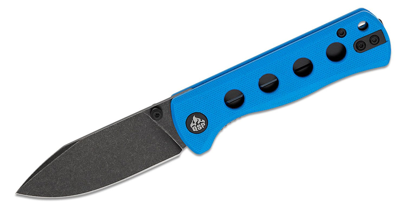 QSP Canary Folder Liner Lock Knife Blue G-10 (2.84" SW 14C28N) QS150-I2