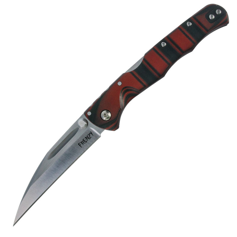 Cold Steel Frenzy II Tri-Ad Lock Knife Red/Black G-10 (3.5", Satin, 3V) CS-FL-35FRN-RDSA