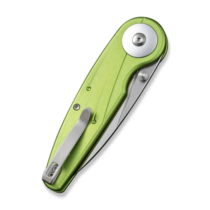 CIVIVI Starflare Button Lock Knife Lime Green Aluminum (3.3" Satin) C23052-3
