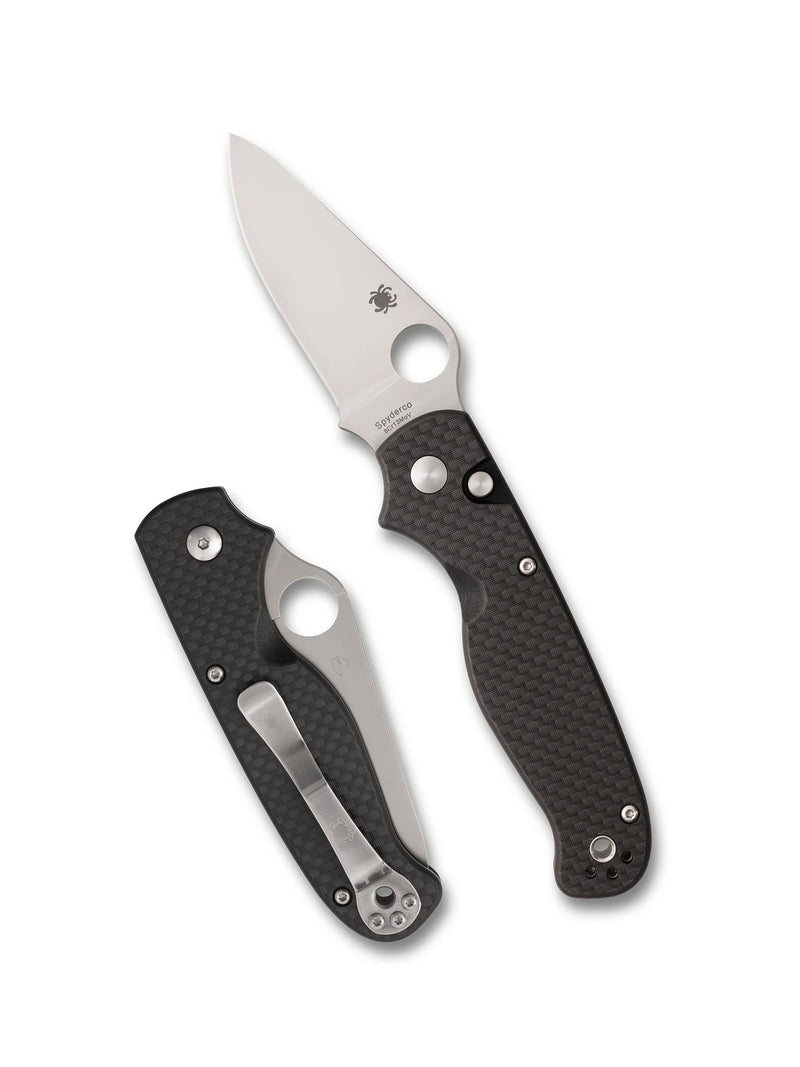 Spyderco ButtonUp Button Lock Knife Carbon Fiber (3.27", Satin, 8Cr13MoV) C275CFP