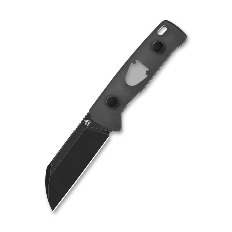 QSP Baby Penguin Fixed Blade Knife Black Acrylic (2.53", Black, 14C28N) QS130BP-A2