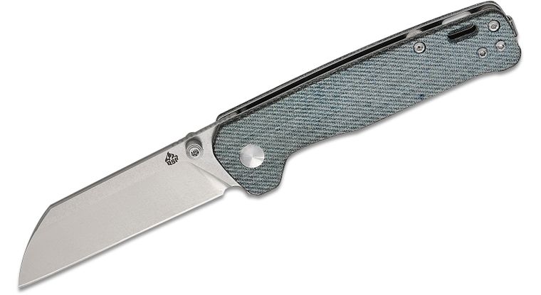 QSP Penguin V2 Liner Lock Knife Denim Micarta (3.1", Satin, D2) QS130V2-B1