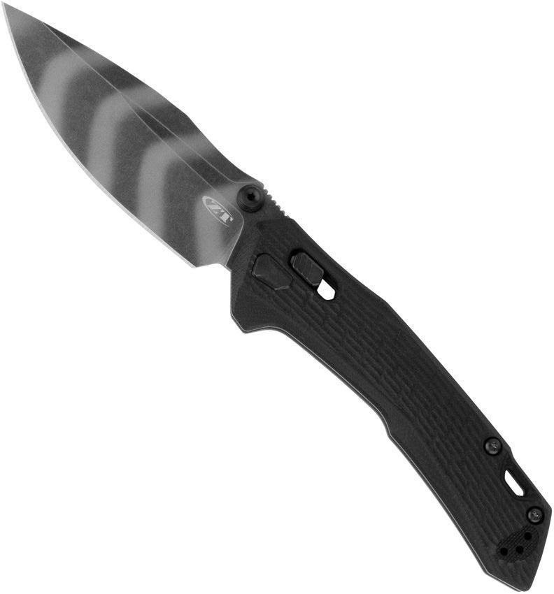 Zero Tolerance DuraLock Folding Knife Black G-10 (4", Tiger Strip, M4) ZT 0203BLKTS