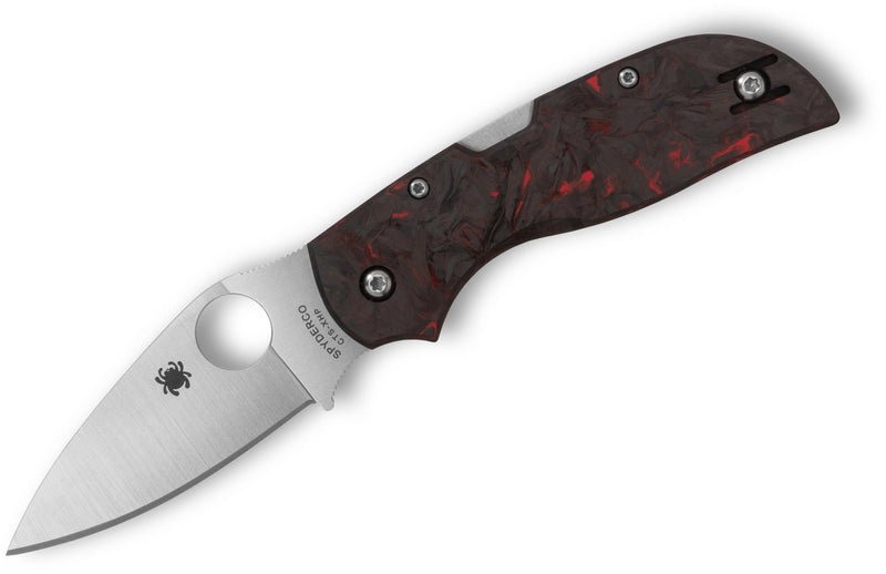 Spyderco Chaparral Lockback Knife Red Dark Matter Fatcarbon (2.8", Satin, CTS XHP) C152CFRDP