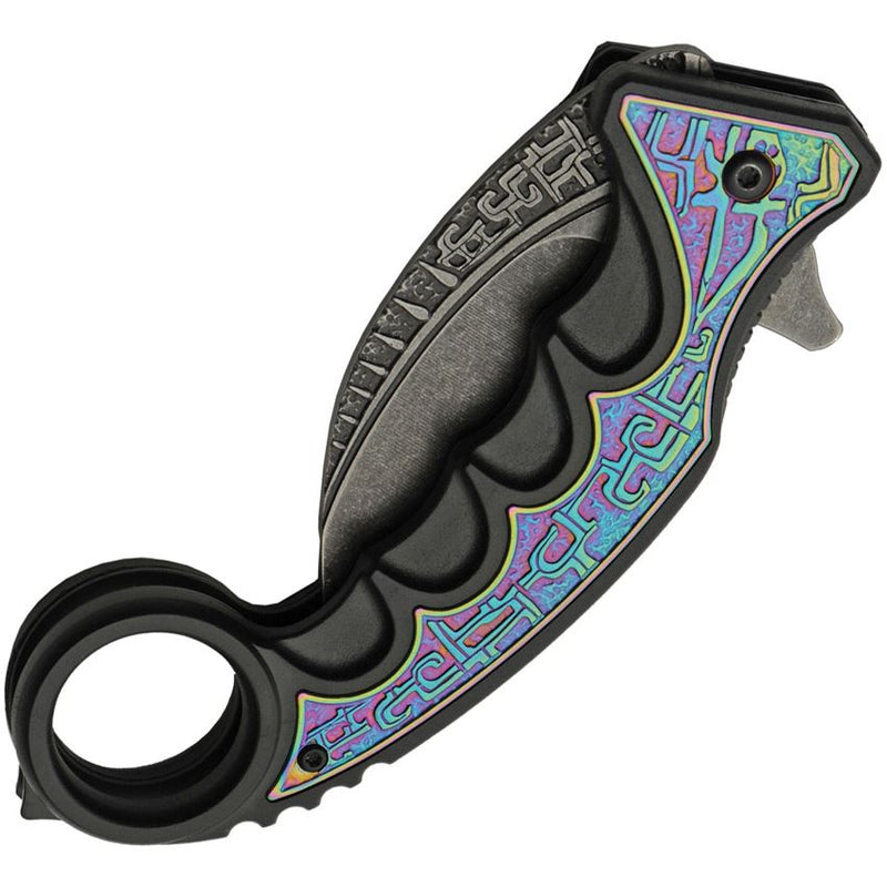 Rite Edge Assisted Opening Gothic Karambit Linerlock Knife (3.25", SW) CN300612RB