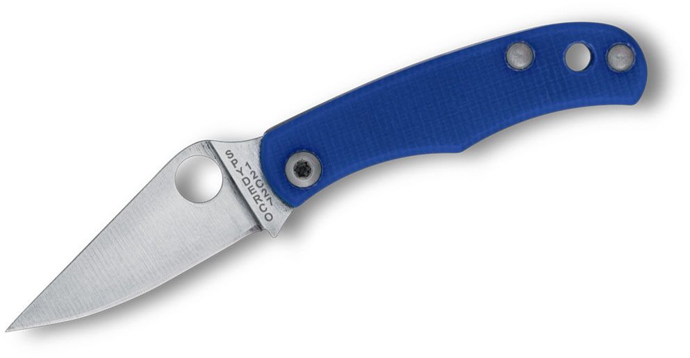 Spyderco Bug Slip Joint Knife Blue G-10 (1.27", Satin, 12c27)