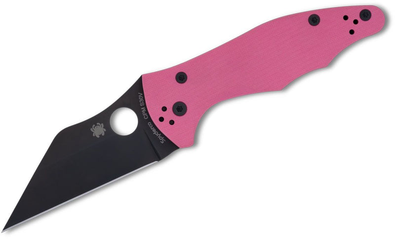 Spyderco Yojimbo 2 SPRINT RUN Knife Pink G-10 (3.2", Black, S30V) C85GPNBKP2