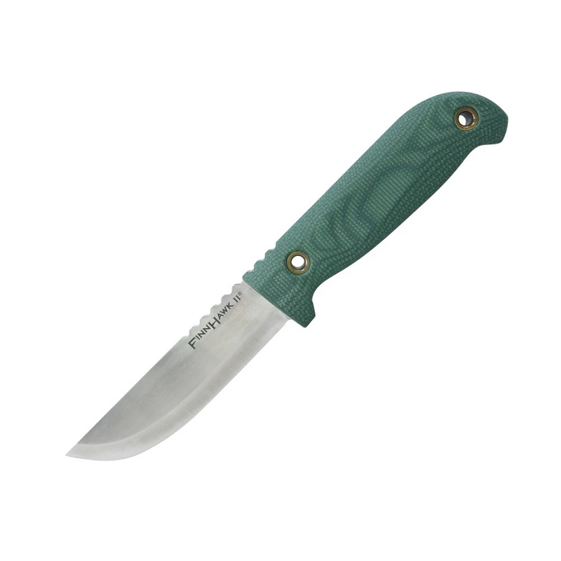 Cold Steel Finn Hawk II Fixed Blade Knife Green Micarta (4", Satin, 3V) CS-FX-40FHK