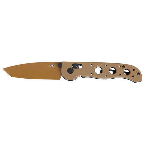 CRKT M16-02XD Crossbar Lock Tanto Knife Desert Tan Grivory (3.11", Tan, D2) M16-02XD