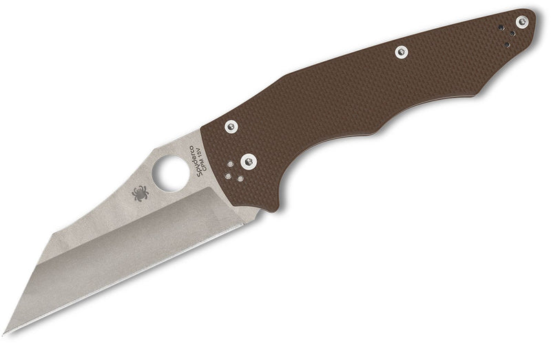 Spyderco YoJumbo SPRINT RUN Compression Lock Knife Brown G-10 (3.98", Satin, 15V) C253GPBN15V
