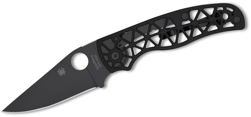 Spyderco Edgerati Compression Lock Knife Black (3.57", Black, S30V) C266BKALBKP