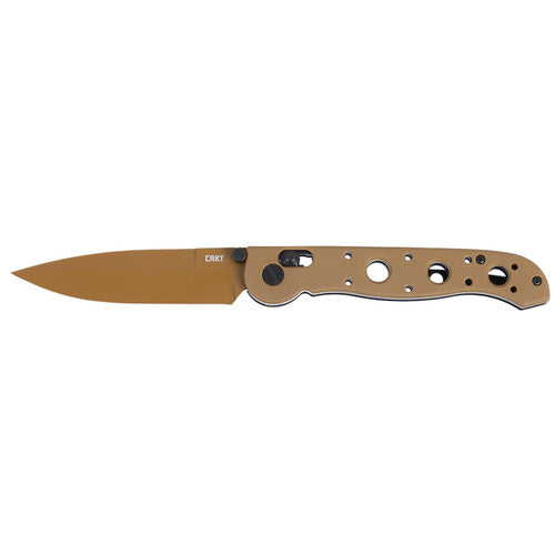 CRKT M16-03XD Crossbar Lock Spear Point Knife Desert Tan Grivory (3.57", Tan, D2 ) M16-03XD