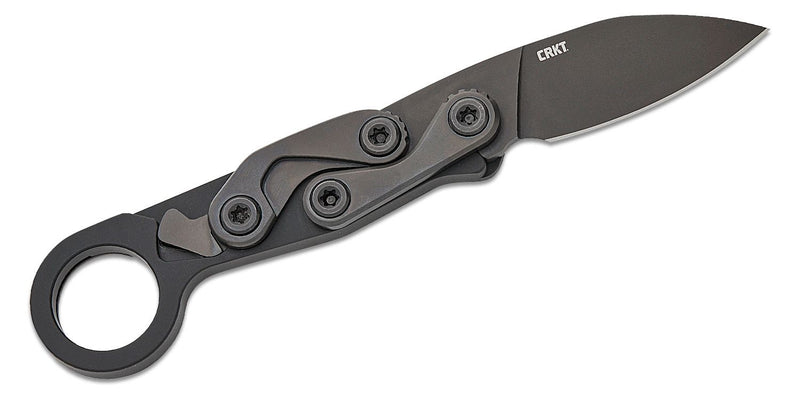 CRKT Provoke EDC Kinematic Morphing Folding Knife Black Aluminum (2.56", Black, D2) 4050K