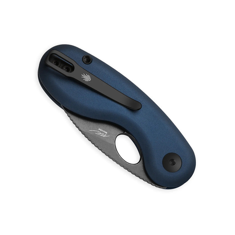 Kizer Microbe Button Lock Knife Blue Aluminum (2.19", SW, 14C28N) 2742A1