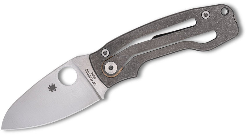 Spyderco PITS 2 Slipit Knife Matte Titanium (2.74", Satin, M398) C269TIP