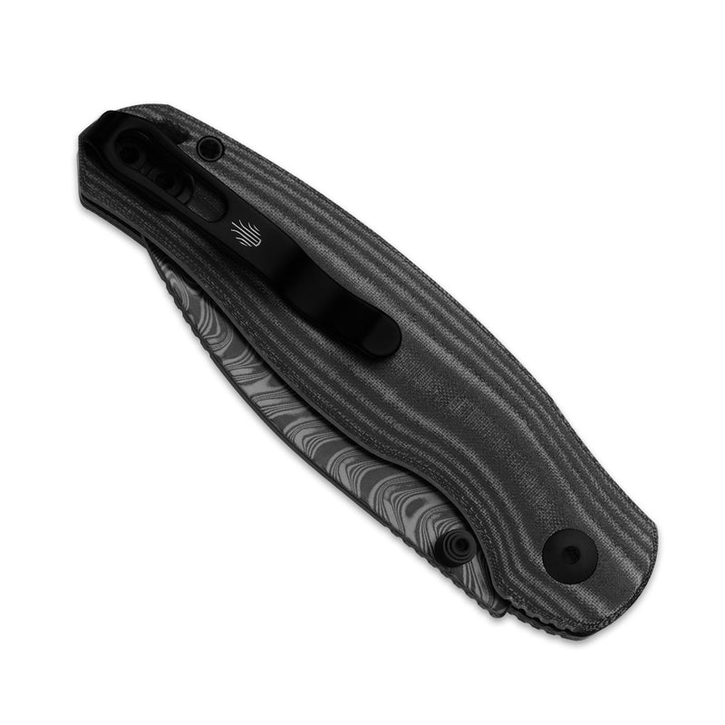 Kizer Phoca BD Button Liner Lock Knife Norplex UltreX Micarta (2.95", Damascus) 3781BDA3
