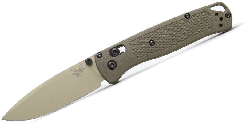 Benchmade Bugout AXIS Lock Knife Deep Olive Grivory (3.24", Tan, S30V) 535TN-11