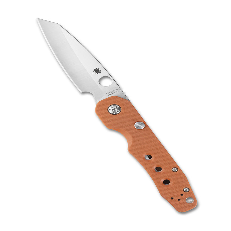 Spyderco Smock SPRINT RUN Compression Lock Knife Burnt Orange G-10 (3.39", Satin, REX 121) C240GPBOR