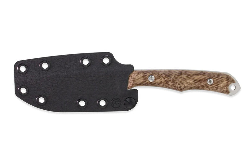 Chris Reeve Inyoni Fixed Blade Knife Drop Point Black Canvas Micarta (3.78", SW, Magnacut) INY-1000