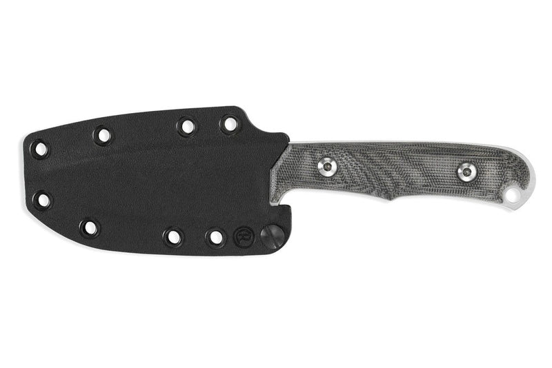 Chris Reeve Backpacker Fixed Blade Knife Drop Point Black Canvas Micarta (4.02", SW, Magnacut) BPR-1000