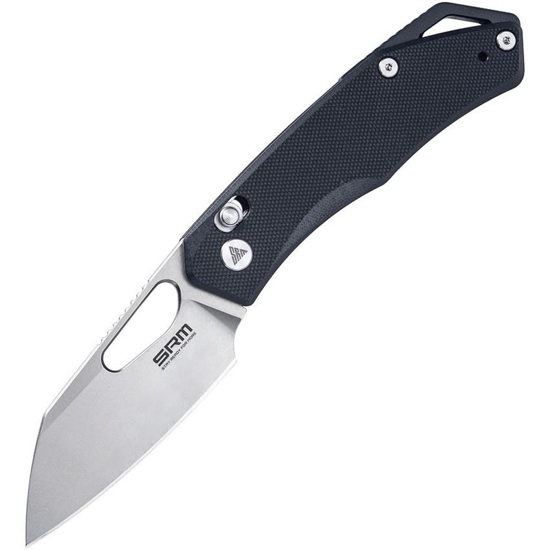 SRM Knives Cub Ambi-Lock Folding Knife Black G10 (2.87", Bead Blast, 154CM) 261M-GB
