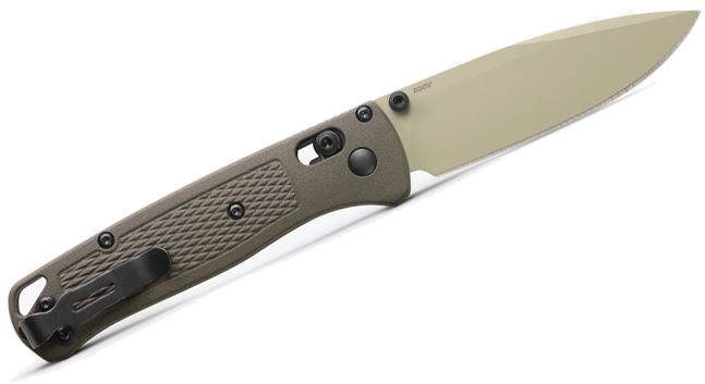 Benchmade Bugout AXIS Lock Knife Deep Olive Grivory (3.24", Tan, S30V) 535TN-11