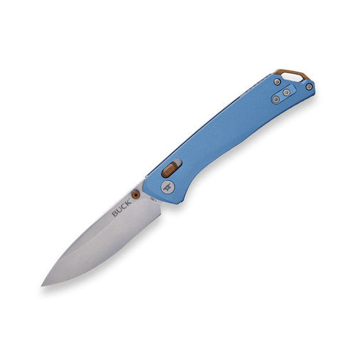 Buck Knives 700 Nomad Crossbar Lock Knife Blue Aluminum (3.25", SW, D2) 0700BLS