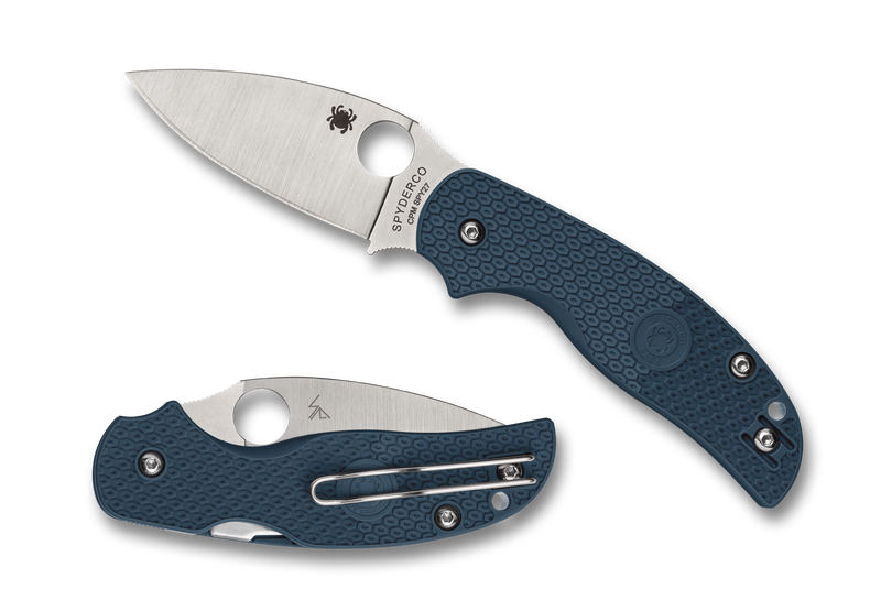 Spyderco Sage 5 Lightweight Compression Lock Cobalt Blue FRN (3" Satin SPY27) C123PCBL