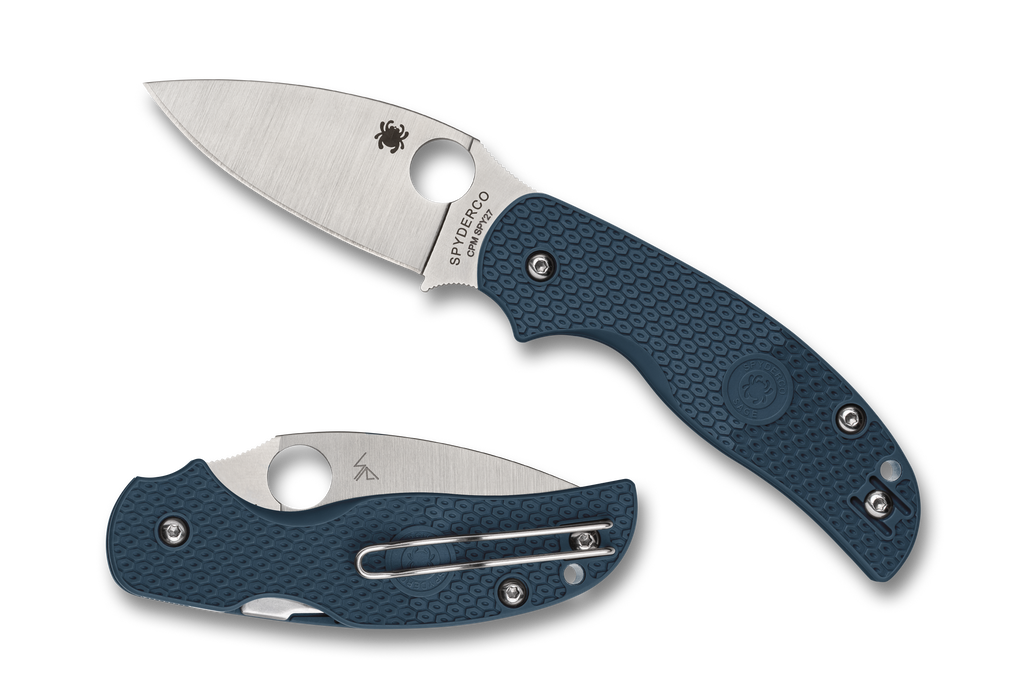 Spyderco Sage 5 Lightweight Compression Lock Cobalt Blue FRN (3" Satin SPY27) C123PCBL