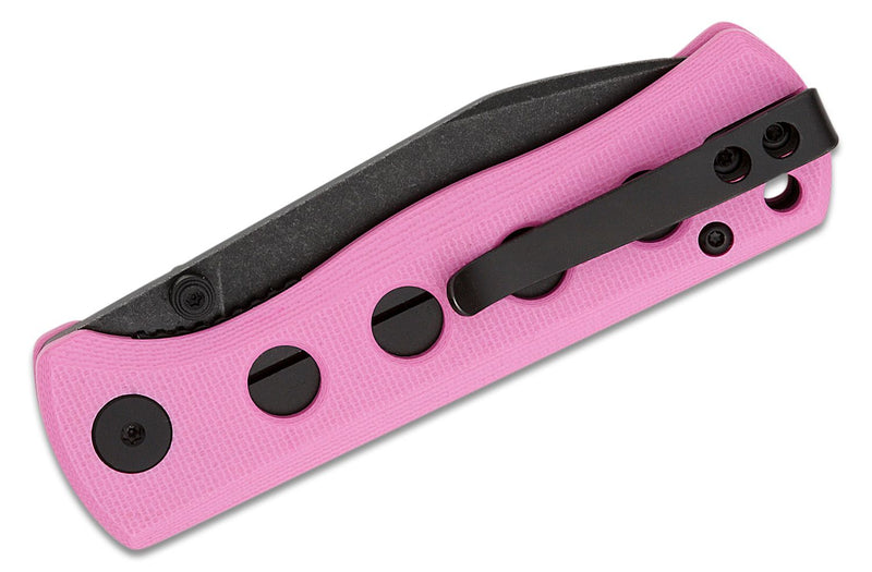 QSP Canary Folder Liner Lock Knife Pink G-10 (2.84" Black Stonewash) QS150-H2