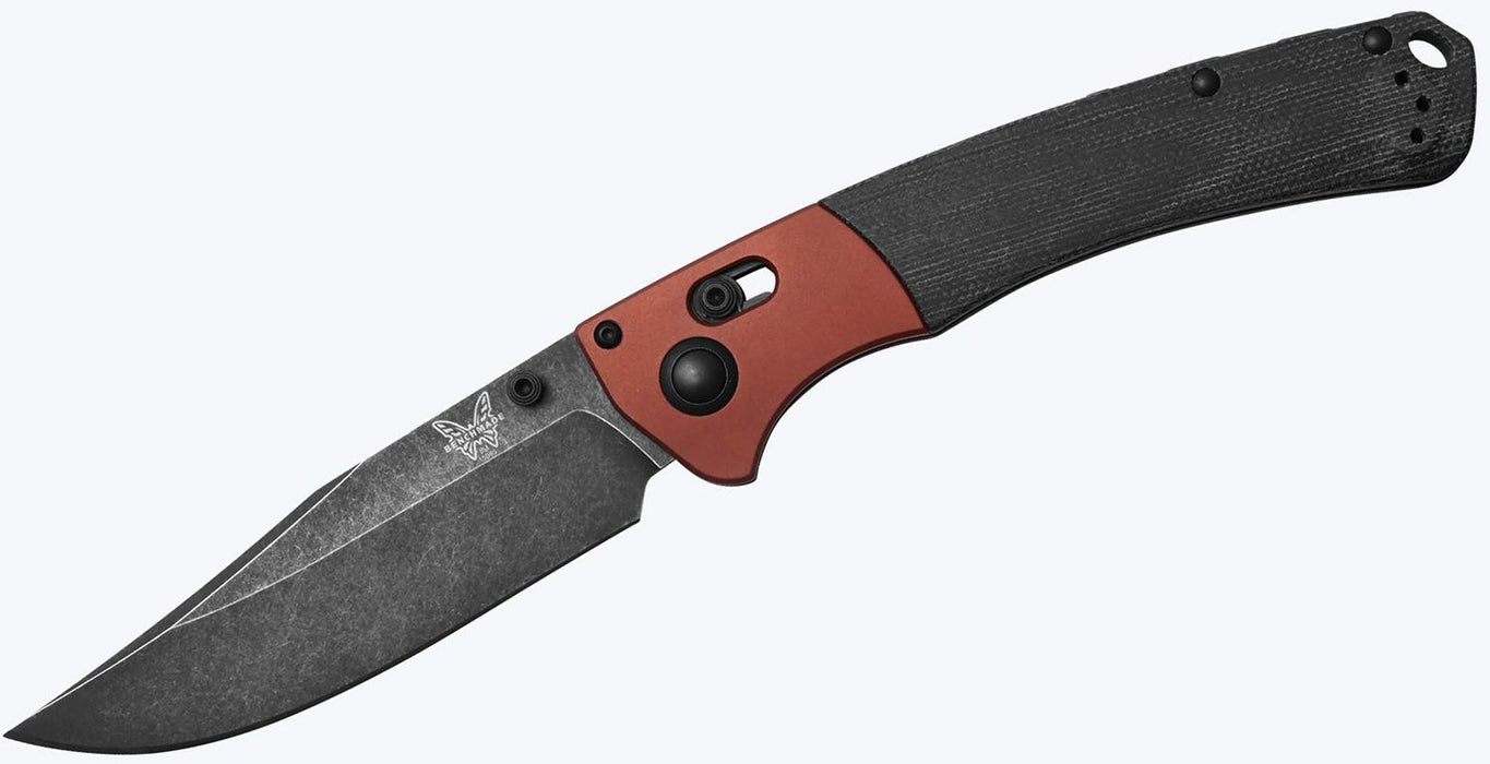Benchmade Crooked River AXIS-Lock Knife Black Micarta/Burnt Copper (4", Black SW, MagnaCut) 15080BK-04