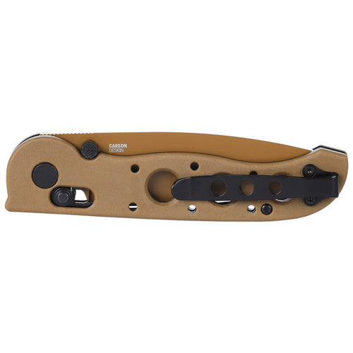 CRKT M16-02XD Crossbar Lock Tanto Knife Desert Tan Grivory (3.11", Tan, D2) M16-02XD