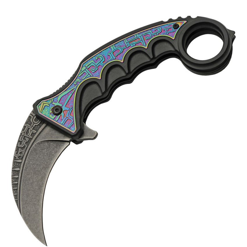 Rite Edge Assisted Opening Gothic Karambit Linerlock Knife (3.25", SW) CN300612RB
