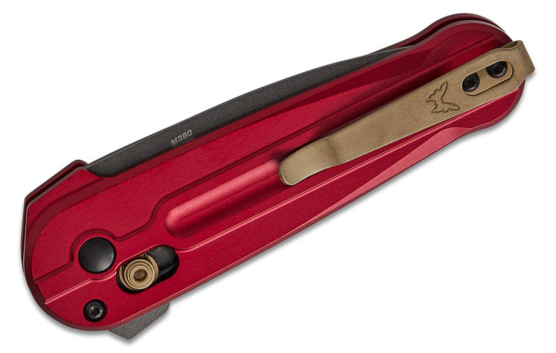 Benchmade Lowden AXIS Lock Knife Phoenix Red Aluminum (2.79", Cerakote, M390) 491GY-01