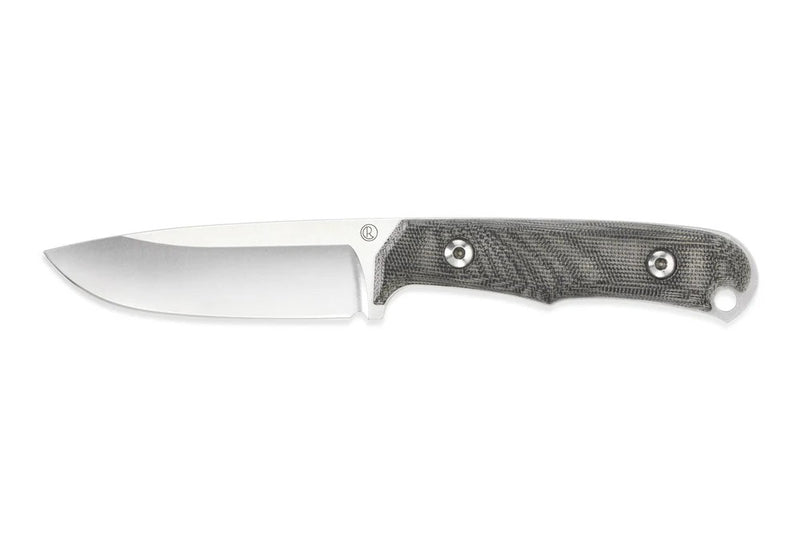 Chris Reeve Backpacker Fixed Blade Knife Drop Point Black Canvas Micarta (4.02", SW, Magnacut) BPR-1000