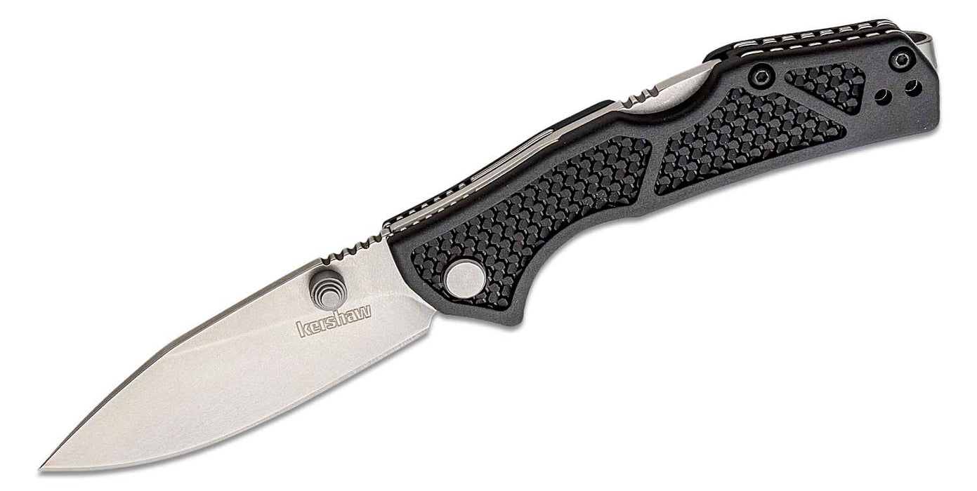 Kershaw Debris Lockback Folding Knife Black GFN (2.75" Stonewash) 2034
