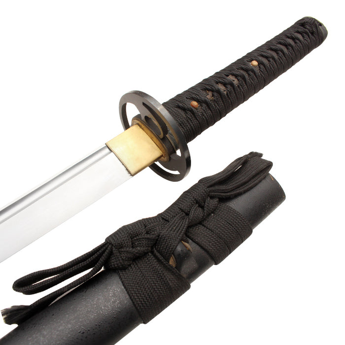 Black Iron Tsuba Handmade Wakazashi Sword