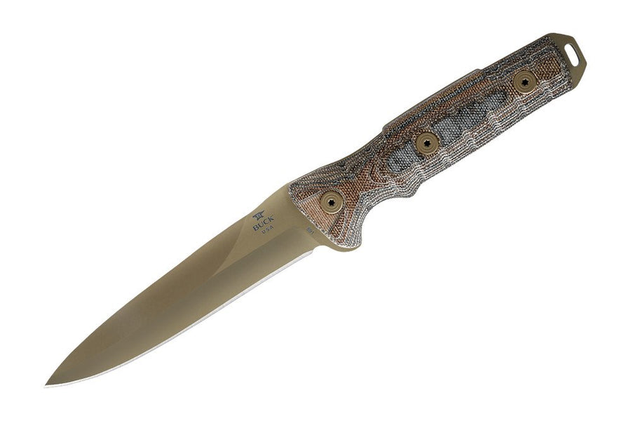 Buck 891 GCK Fixed Blade Knife Spear Point Tan (5.5